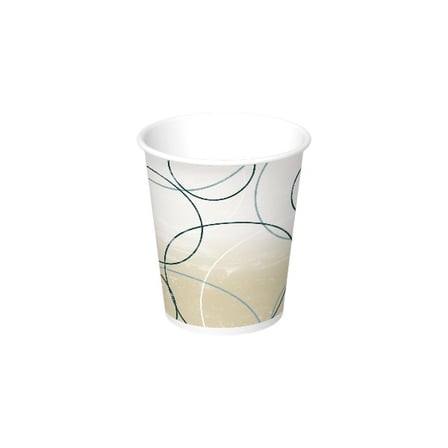 Graphic Packaging Double Sided Poly Paper Cold Cup, 5 Ounces, Champagne Design.jpg