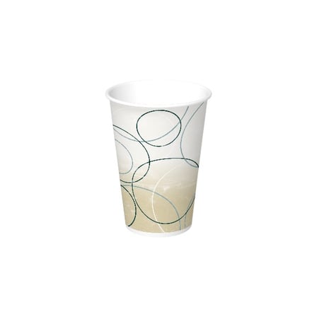 Graphic Packaging Double Sided Poly Paper Cold Cup, 7 Ounces Champagne Design.jpg
