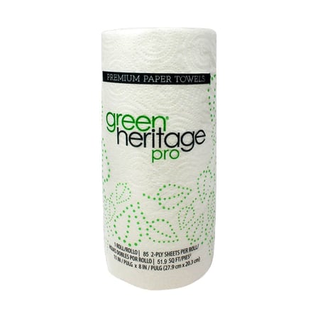 Green Heritage Pro White Mega Kitchen Paper Towel Roll, 2-Ply, 11 by 8 inches, 85 Sheets.jpg