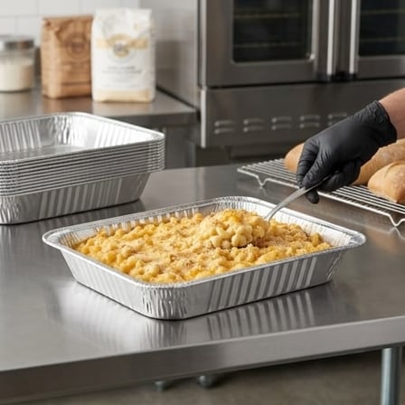 Half Size Standard-Duty Foil Steam Table Pan Medium - (100/Case) product image