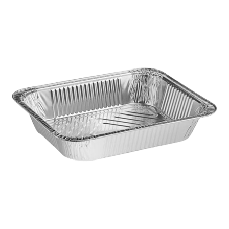 Half-size aluminum foil steam pan deep, designed for standard-duty cooking