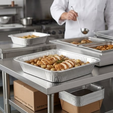 Half Size Standard-Duty Foil Steam Pan Deep - (100/Case) product image
