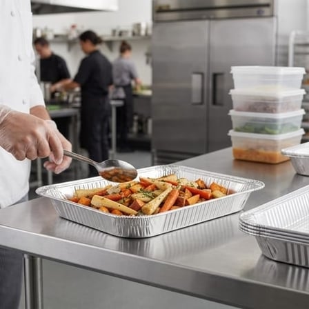 Half Size Standard-Duty Foil Steam Table Pan Shallow - (100/Case) product image