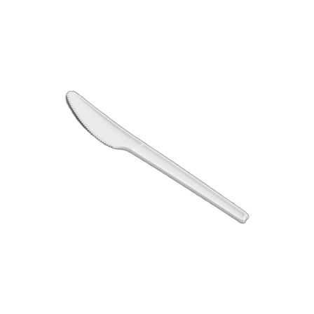 6 1/2" White Heavy Weight CPLA Plastic Knife