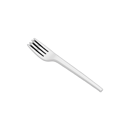 6 1/2" White Compostable Heavy Weight CPLA Plastic Fork