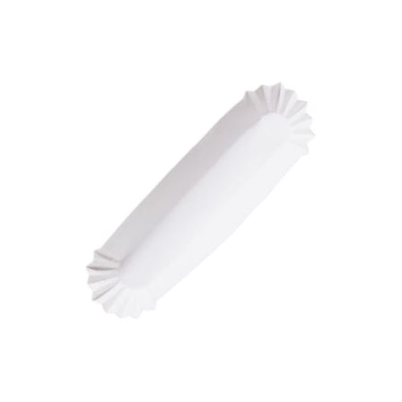 Hoffmaster 10 inches White Paper Fluted Hot Dog Tray, Heavy Weight.jpg
