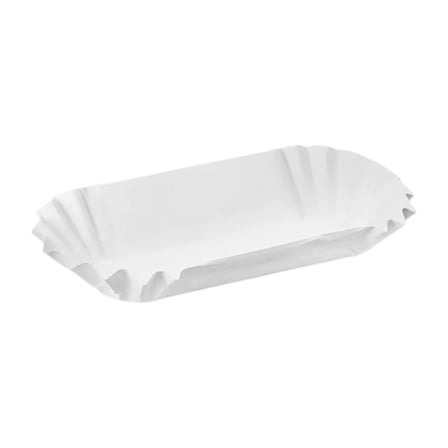 Hoffmaster 6 inches White Paper Fluted Hot Dog Tray, Heavy Weight.jpg