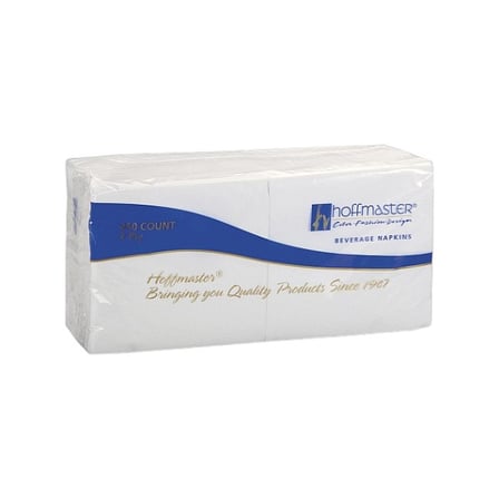 Hoffmaster 9 by 9 Inches White Beverage Napkins, 2-Ply.jpg