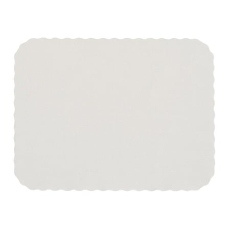 Hoffmaster 9 by 13 Inches White Paper Knurl Embossed Placemat, Scalloped Edge.jpg
