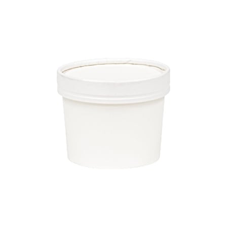 Inno-Pak White Poly-Coated Paper Soup Cup with Paper Lid, 12 Ounces.jpg