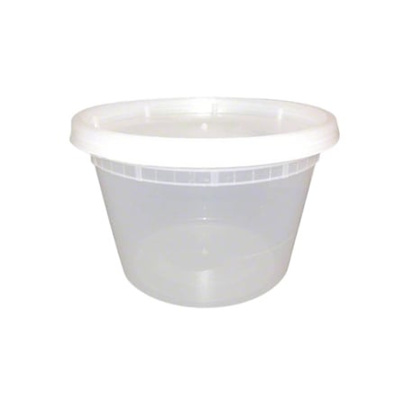 Kari-Out Tripak 12 oz. Clear PP Plastic Deli Container With Lid, Microwave-Safe, Combo Pack.jpg