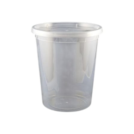 Kari-Out Tripak 32 oz. Clear PP Plastic Deli Container With Lid, Microwave-Safe, Combo Pack.jpg