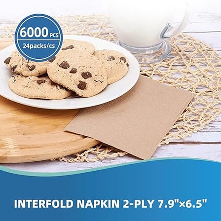 Kraft 2-PLY interfold dispenser napkins 7.9'' x 6.5'' with cookies.jpg