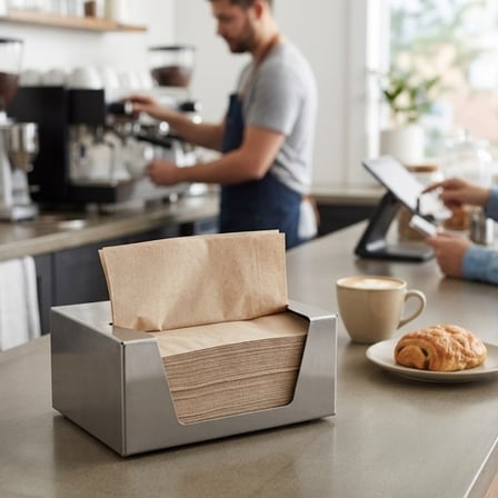 Kraft Interfolded Napkins, 2-Ply, 6 1/2" x 8" - (6000/Case) product image