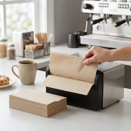 Kraft Interfolded Napkins, 2-Ply, 6 1/2" x 8" - (6000/Case) product image