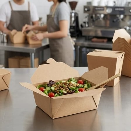Kraft PLA Lined Compostable #1 Take-Out Container 4.6" x 3.5" x 2.5"- (200/Case) product image