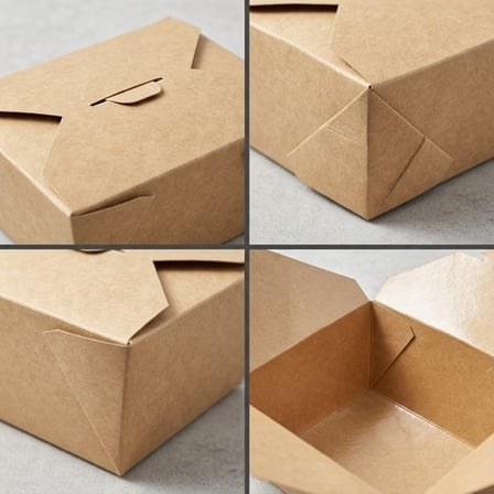 Kraft PLA Lined Compostable #1 Take-Out Container 4.6" x 3.5" x 2.5"- (200/Case) product image
