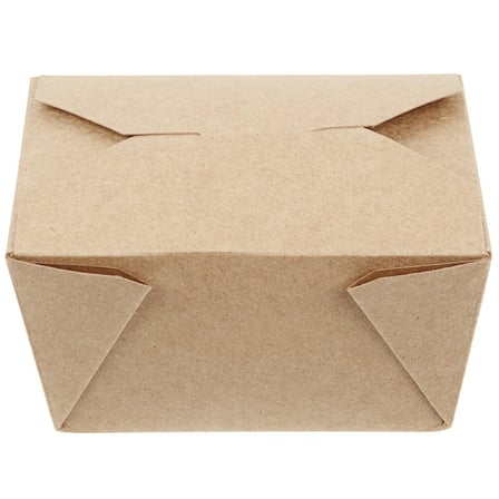 Kraft PLA Lined Compostable #4 Take-Out Container