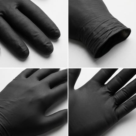 Disposable Powder-Free Nitrile Black Gloves - Large - (1000/Case) product image