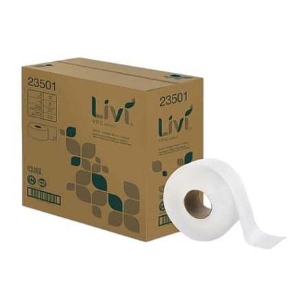 Case of Livi VPG Select White Jumo Toilet Paper Roll, 2-Ply, 3 Inches by 1000 feet.jpg