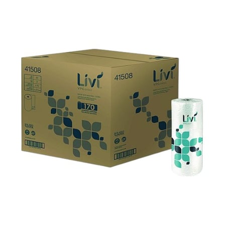 Case of Livi VPG Select White Kitchen Roll Towel, 2-Ply, 11 by 5 Inches Inches, 170 Sheets.jpg