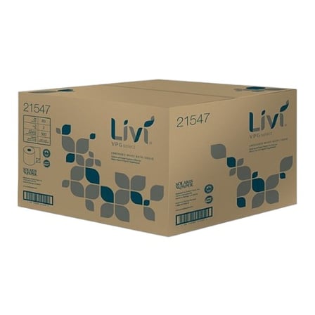 Case of Livi VPG Select White Toilet Paper Roll, 2-Ply, 4 by 3 Inches, 500 Sheets Roll.jpg