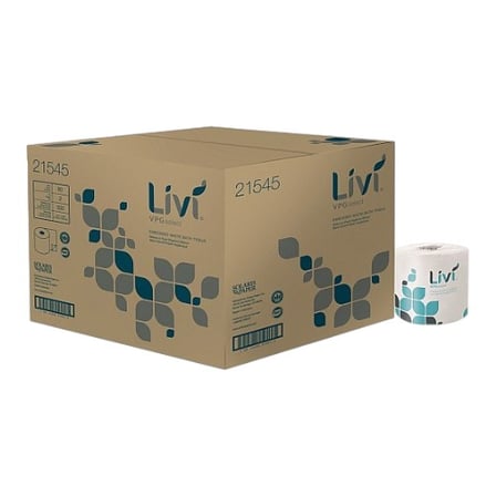 Case of Livi VPG Select White Toilet Paper Roll, 2-Ply, 4 by 4 Inches, 500 Sheets Roll.jpg
