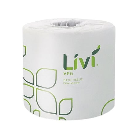 Wrapped Livi VPG White Toilet Paper Roll, 2-Ply, 4 by 3 Inches, 500 Sheets a Roll.jpg