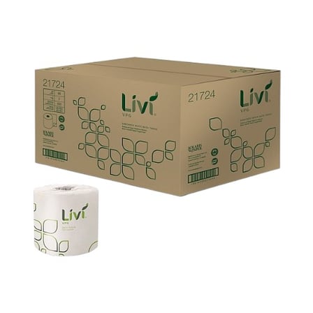 Case of Livi VPG White Toilet Paper Roll, 2-Ply, 4 by 3 Inches, 500 Sheets a Roll.jpg