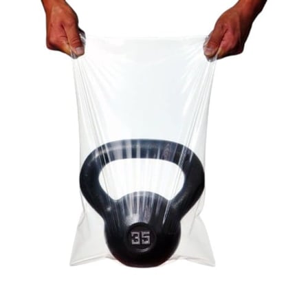 35 lb kettlebell inside clear 8 x 4 x 12 LLDPE plastic ice bucket liner.jpg