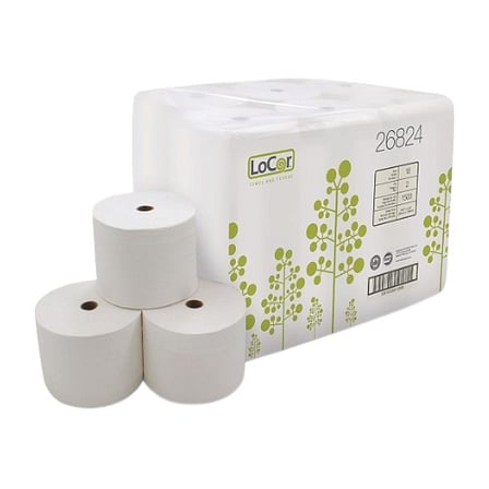 Case of LoCor High-Capacity White Toilet Paper Roll, 2-Ply, 3 by 4 Inches, 1500 Sheets.jpg