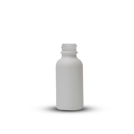1 oz Matte White Glass Dropper