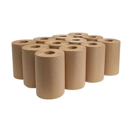 12 Pieces of Morcon Morsoft Brown Hardwound Roll Paper Towel, 1-Ply, 8 Inches by 350 feet.jpg