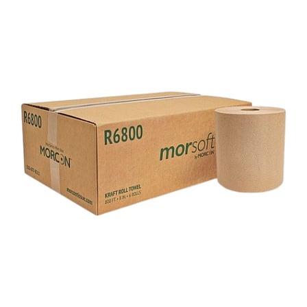 Case of Morcon Morsoft Brown Hardwound Roll Paper Towel, 1-Ply, 8 Inches by 800 feet.jpg