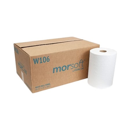 Case of Morcon Morsoft White Hardwound Roll Paper Towel, 1-Ply, 10 Inches by 800 feet.jpg