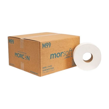 Case of Morcon Morsoft White Jumbo Toilet Paper Roll, 2-Ply, 1000 Feet Roll.jpg
