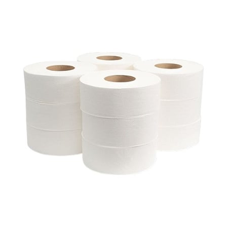 12 Pieces of Morcon Morsoft White Jumbo Toilet Paper Roll, 2-Ply, 500 Feet Roll.jpg