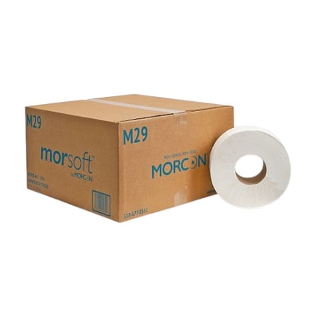 Case of Morcon Morsoft White Jumbo Toilet Paper Roll, 2-Ply, 700 Feet Roll.jpg