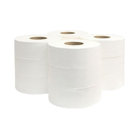 12 Pieces of Morcon Morsoft White Jumbo Toilet Paper Roll, 2-Ply, 700 Feet Roll.jpg