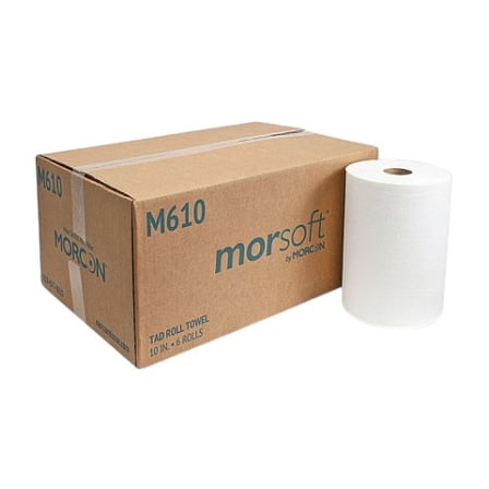 Case of Morcon Morsoft White TAD Hardwound Roll Paper Towel, 1-Ply, 10 Inches by 500 feet.jpg