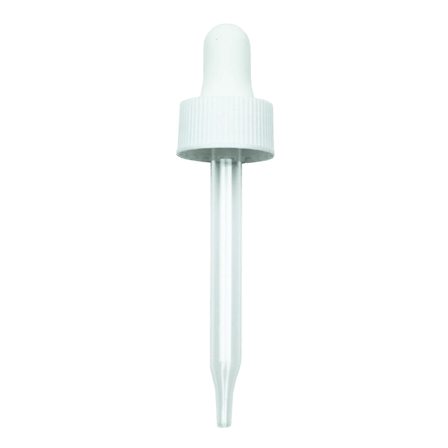NON CRC (Child Resistant Closure) Dropper - White - 76mm 20-400(1400/case)