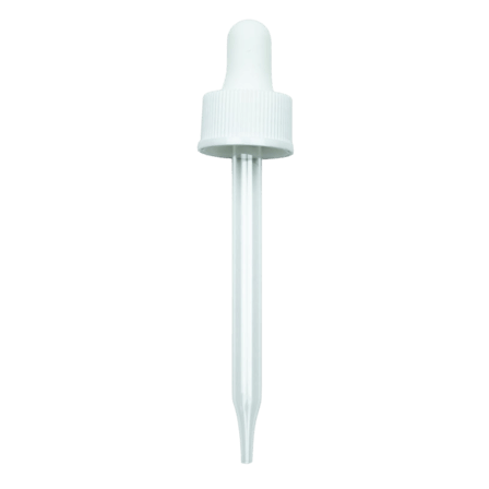 NON CRC (Child Resistant Closure) Dropper - White - 91mm 20-400(1400/case)