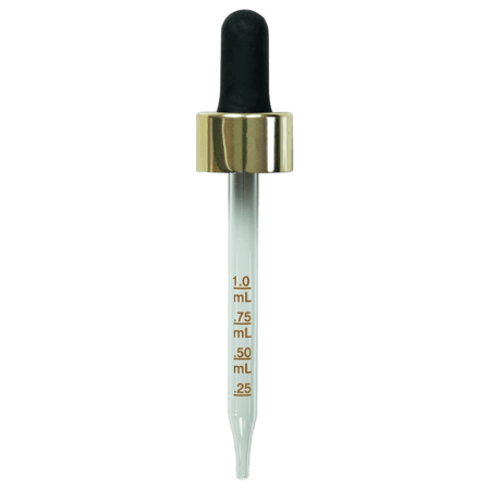 NON CRC Dropper - Shiny Gold Skirt/Black Bulb w/markings - 91mm 20-400(1496/case)