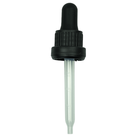 NON CRC + Tamper Evident Dropper - Black  - 77mm 18-415(1400/case)