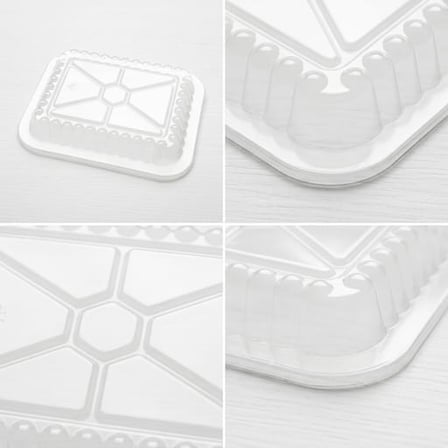 Oblong Clear Plastic Dome Lid for 1 lb. Foil Take-Out Container - (500/Case) product image