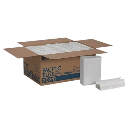 Case of Pacific Blue White C-Fold Paper Towel, 1-Ply.jpg