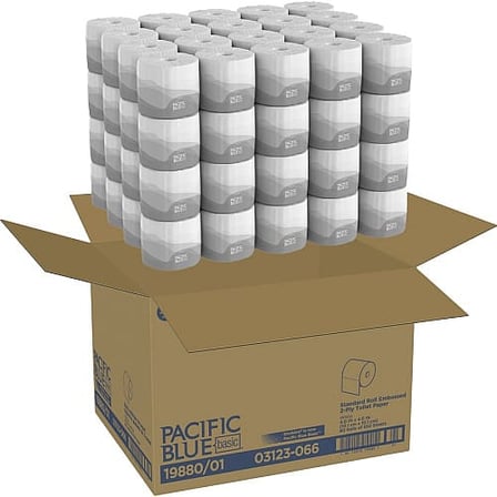 Case of Pacific Blue White Toilet Paper Roll, 2-Ply, 4 by 3 Inches, 550 Sheets.jpg