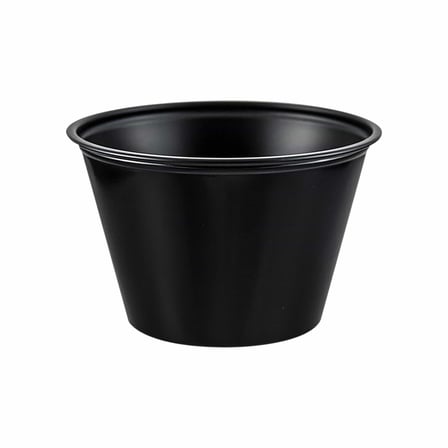 Solo Black PS Plastic Portion Cup, 4 ounces.jpg