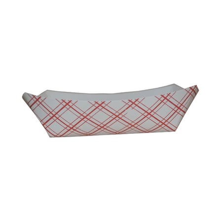 SQP 1lb. Red Plaid Paper Food Tray, #100.jpg