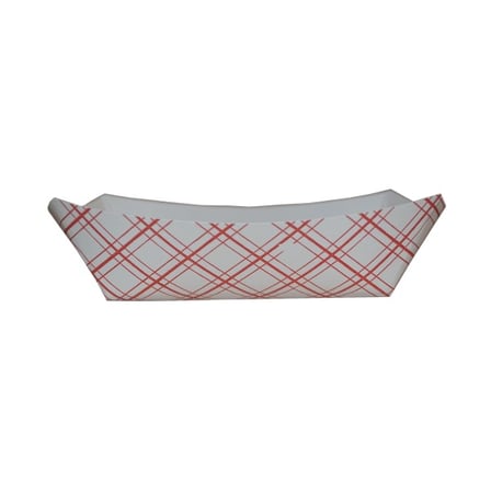 SQP 2lb. Red Plaid Paper Food Tray, #200.jpg.jpg